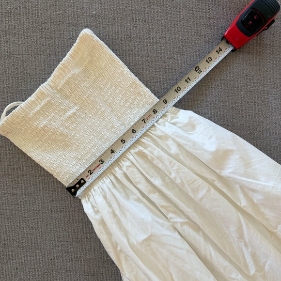 FAITHFULL THE BRANDMadella Strapless Smocked Organic Cotton-Poplin Midi Dress - Picture 6 of 6